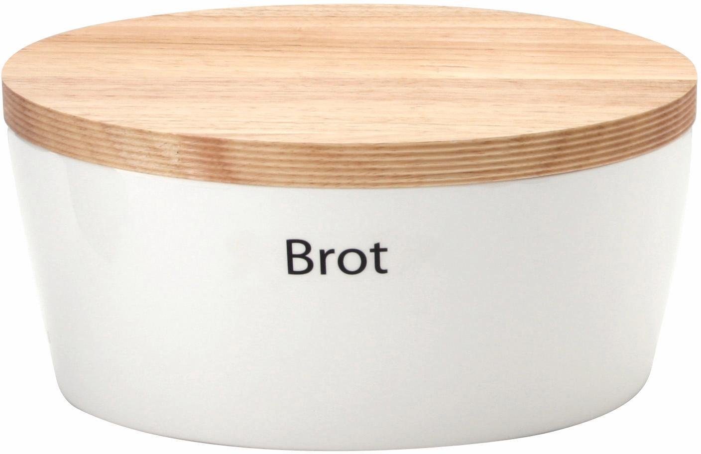 Continenta Brotkasten, Holzwerkstoff, Keramik, (1-tlg), Handarbeit