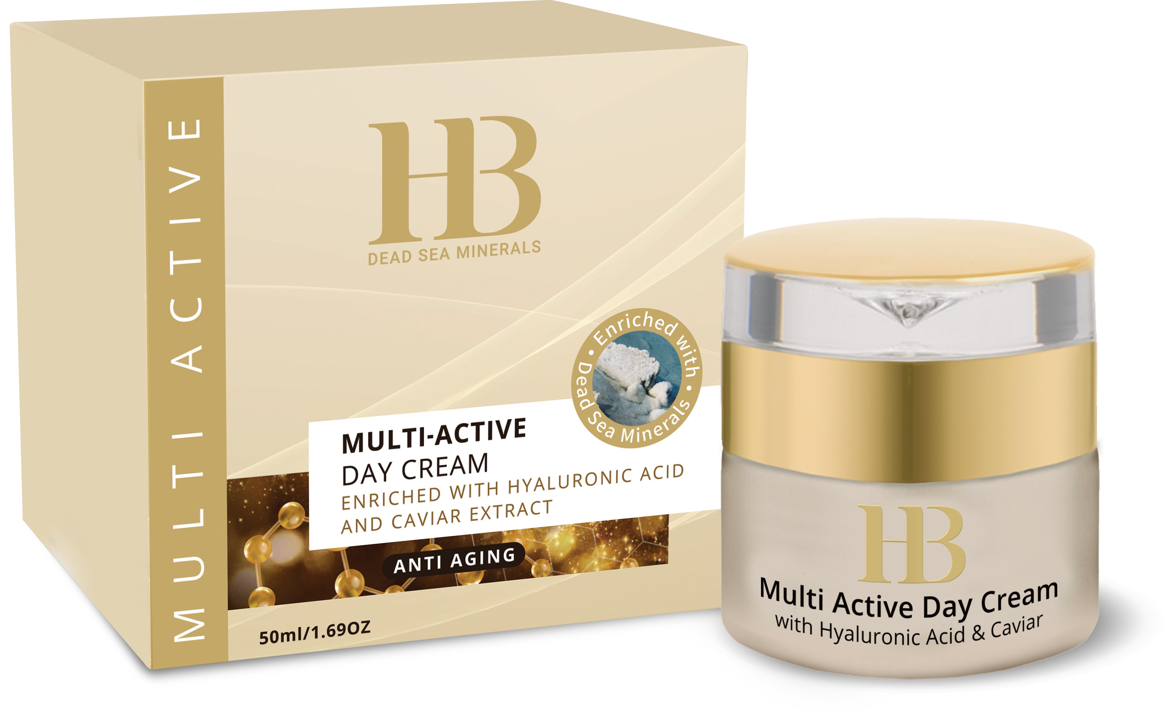 H.B. Dead Sea Minerals Tagescreme Health&Beauty Multi-Active Tagescreme Anti-Aging Feuchtigkeit 50ml