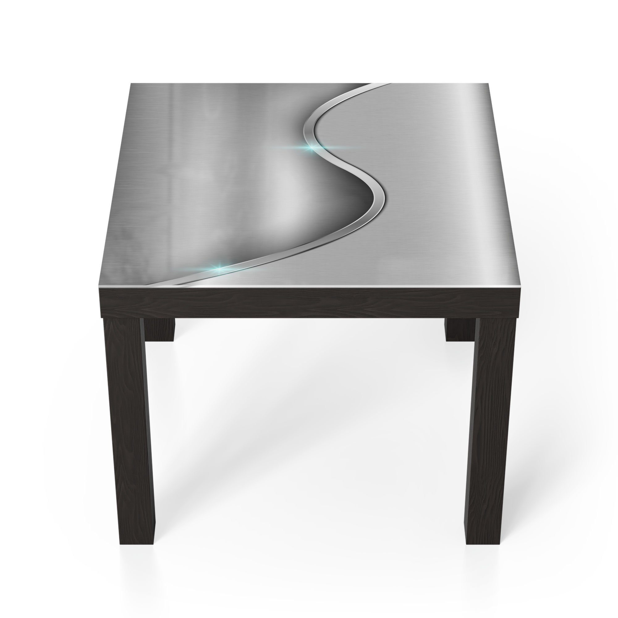 DEQORI Couchtisch 'Polierte Oberfläche', Glas Beistelltisch Glastisch modern Schwarz
