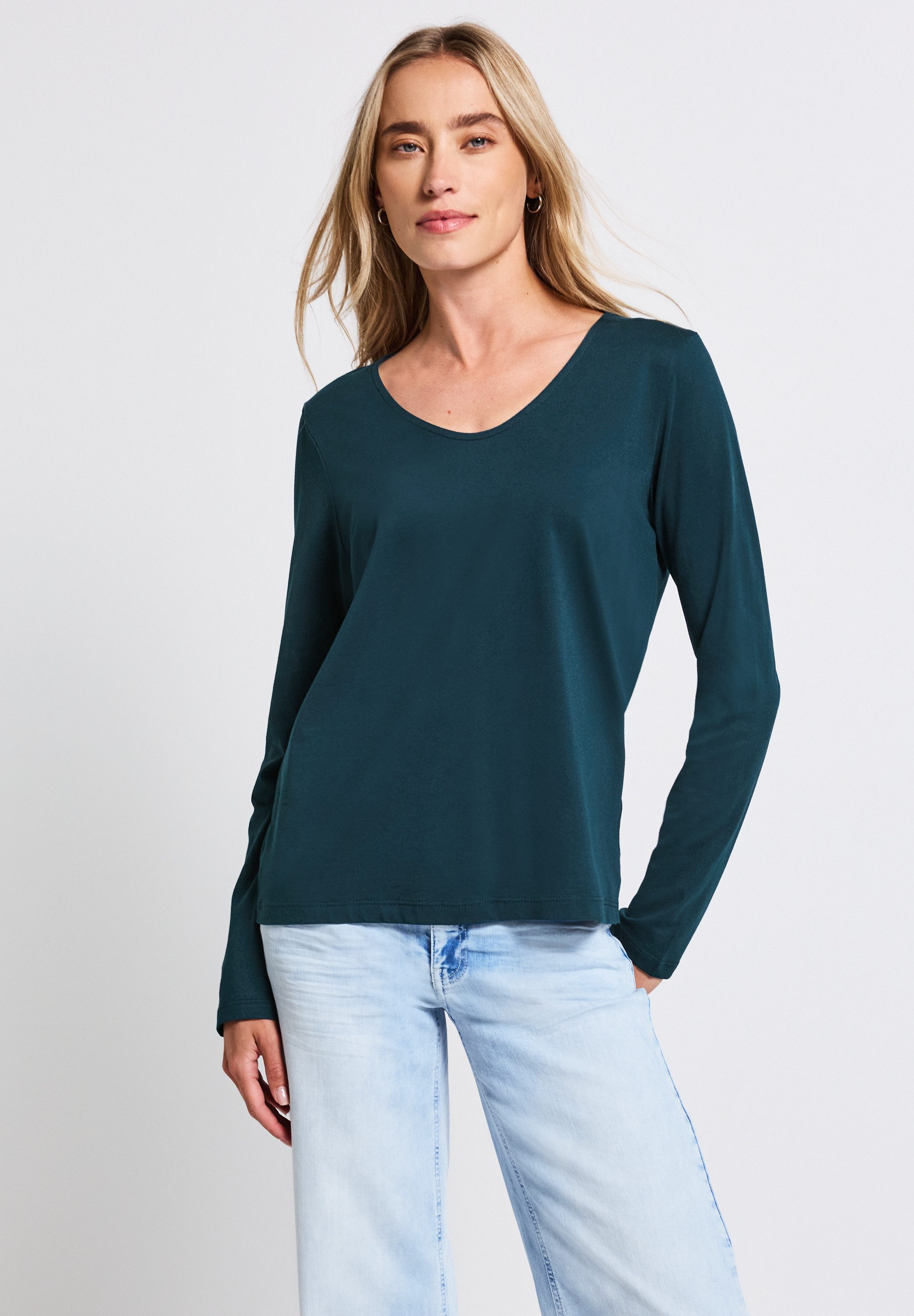 STREET ONE Langarmshirt im soften Baumwoll-Mix günstig online kaufen