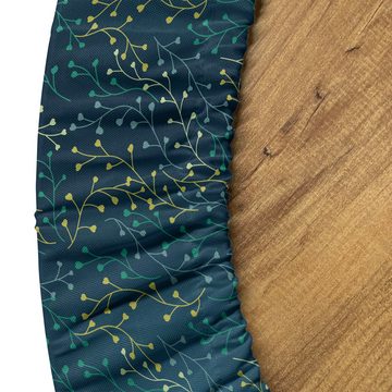 Abakuhaus Tischdecke Rundum-elastische Stofftischdecke, Blätter Kleine Knospen auf Branchen