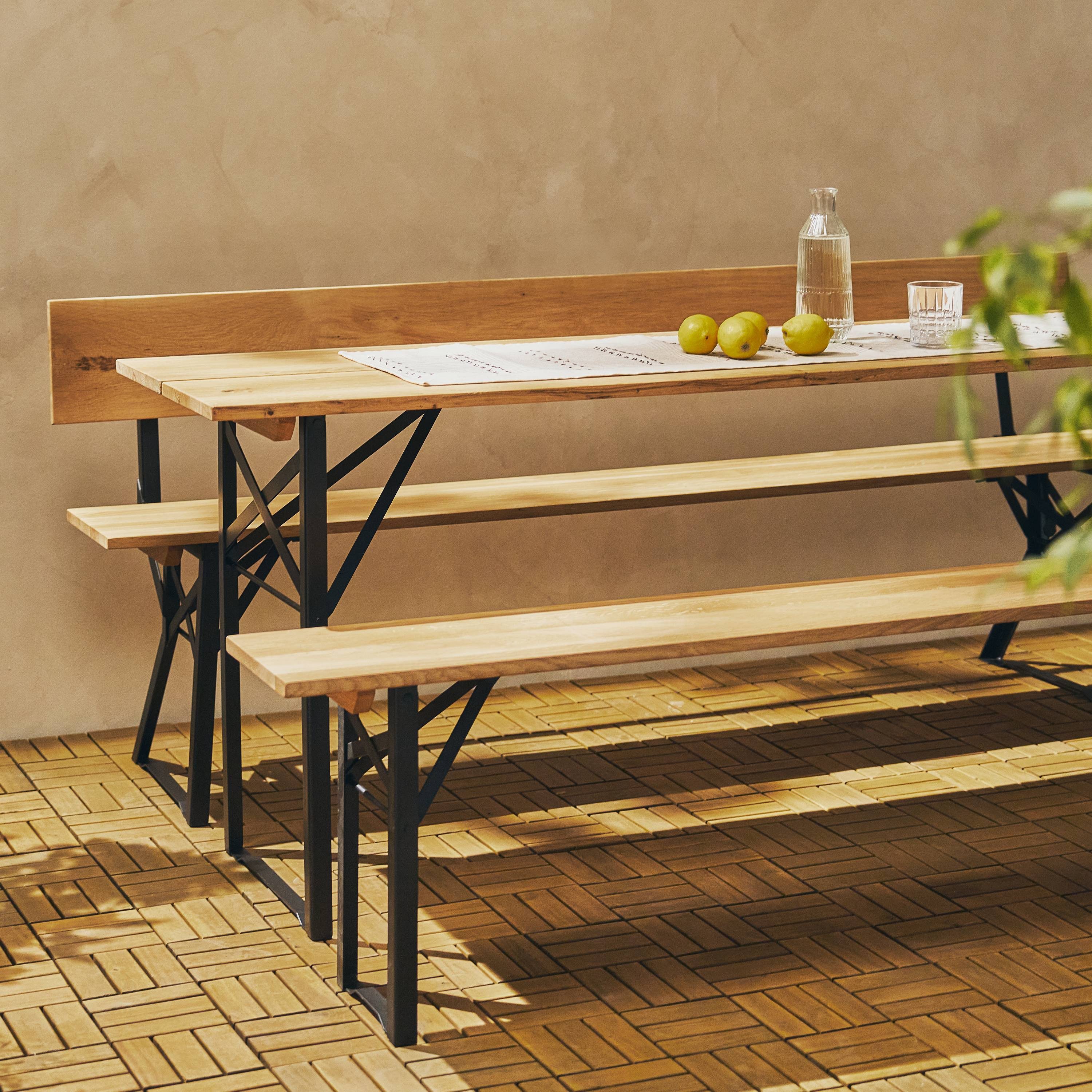 Natural Goods Berlin Bierzeltgarnitur CLASSIC, (Bank, 2-tlg), klappbar, Tischgestell, Bankgestell, Festzeltgarnitur