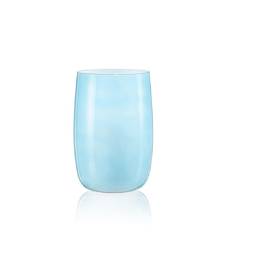 Dream St., (Einzelteil, hellblau 1 mm Kristallglas x Kristallglas, Crystalex besprüht Vase), Caribbean 180 Tischvase Vase 1