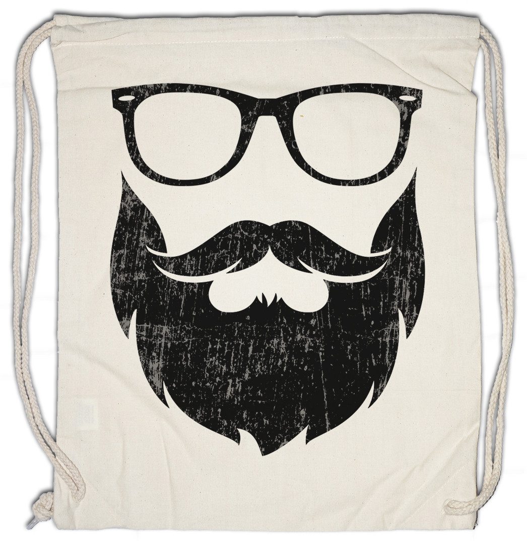 Urban Backwoods Turnbeutel Nerd Hipster Turnbeutel Barber Bart Beard Glasses Brille Glasses Nerd (1-tlg), Geek Freak Vollbart Specs