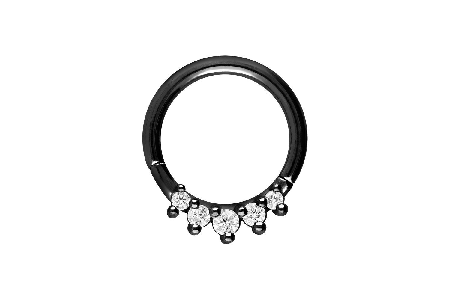 Nasenpiercing Chirurgenstahl Segmentring Clicker 5 KRISTALLE Ohrpiercing Septum Nase