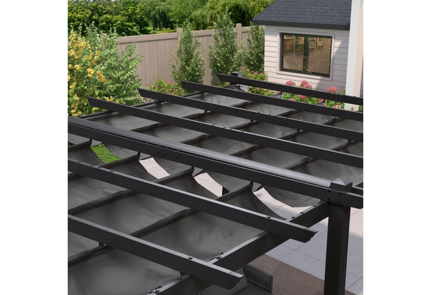 Thumbnail - LuxusKollektion Pavillon Pavillon Pergola Aluminium 3.65x5.5m Wasserdicht Stabil Winterfest mit