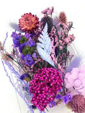 Trockenblume Farblich sortierte Box mit getrockneten Blumen - Gelb, Kunstharz.Art