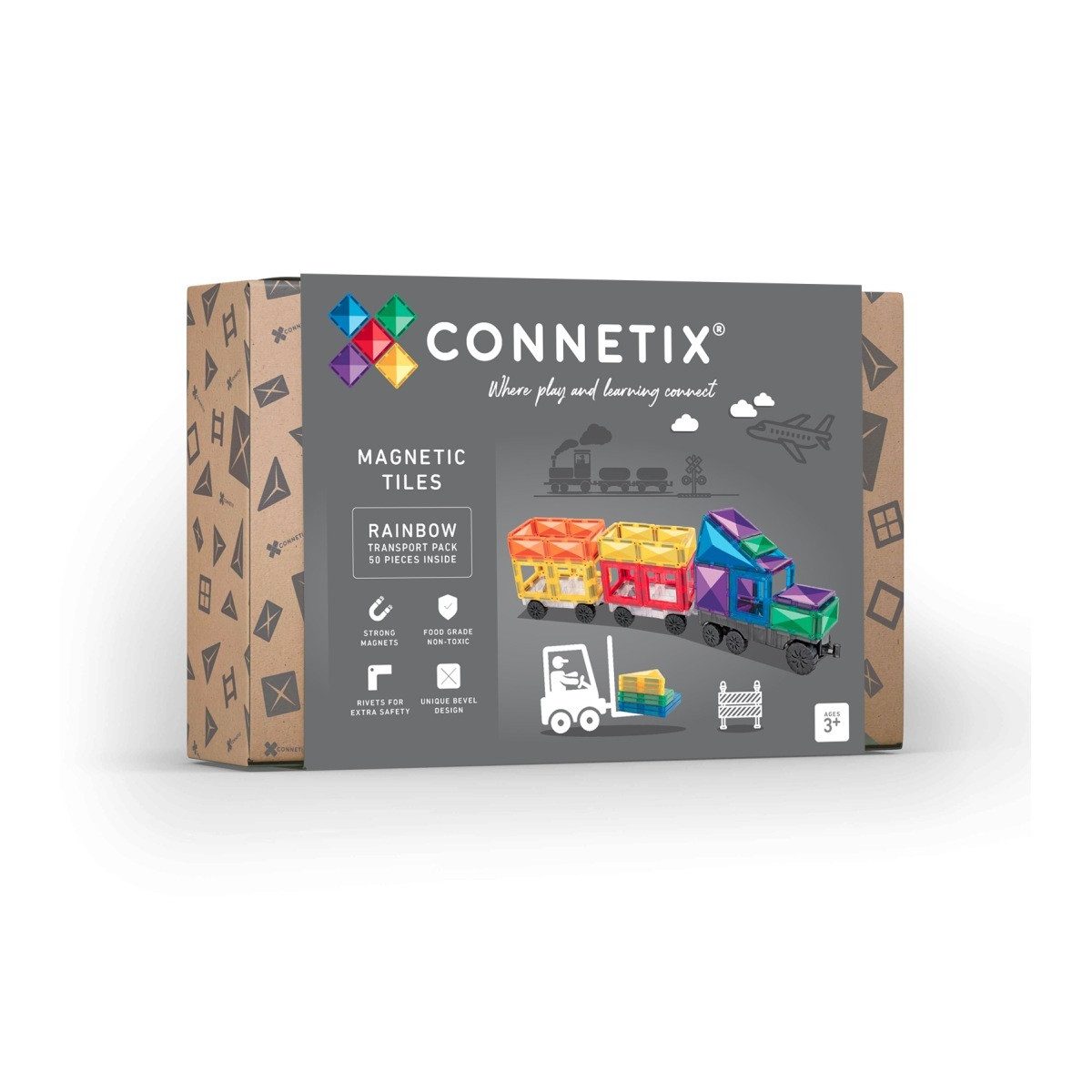 Connetix Rainbow Transport Pack verstärkte Magnete pädagogisches Lernspiel günstig online kaufen
