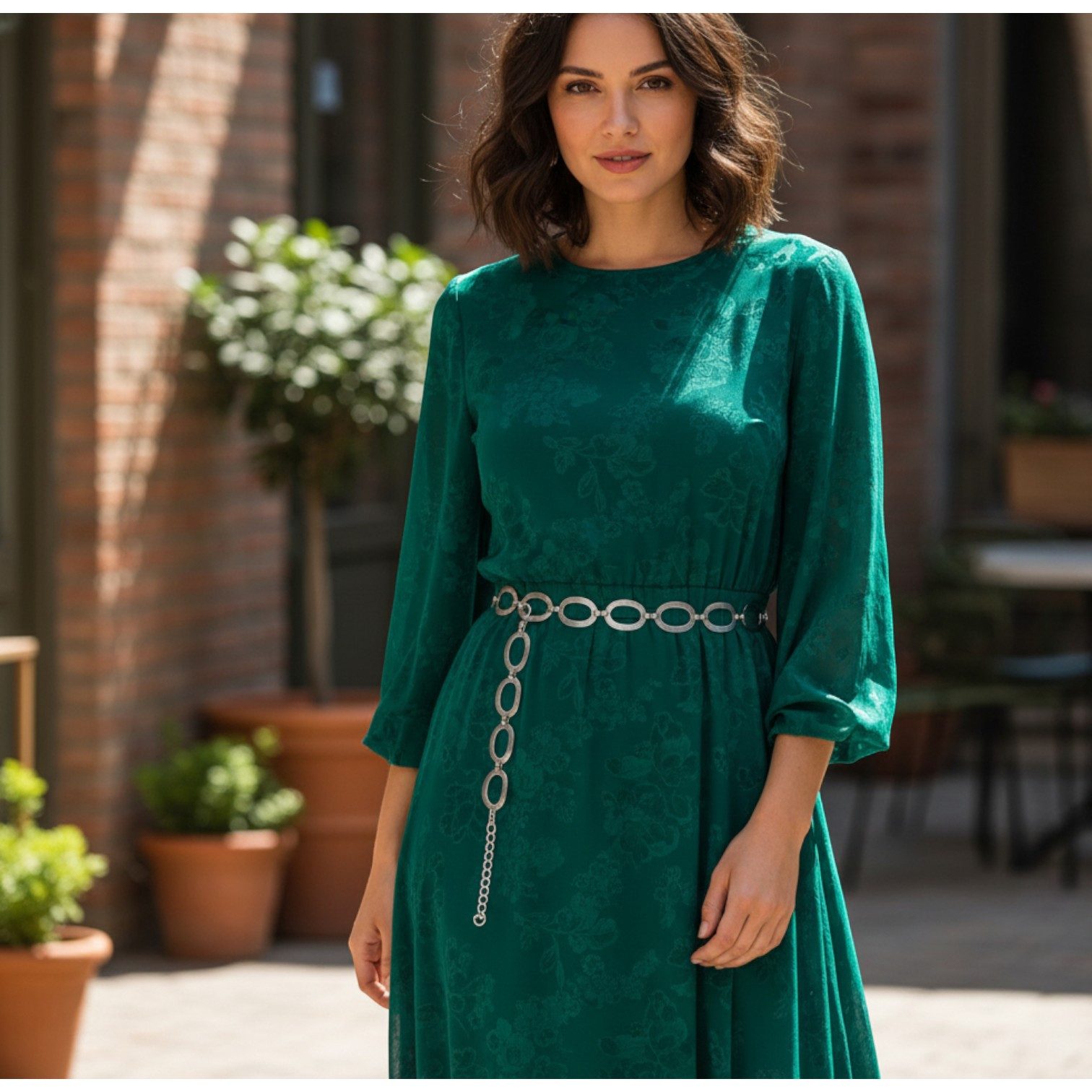 FRONHOFER Kettengürtel Damen Metall (1-St) Ketten-Optik, fürs Kleid