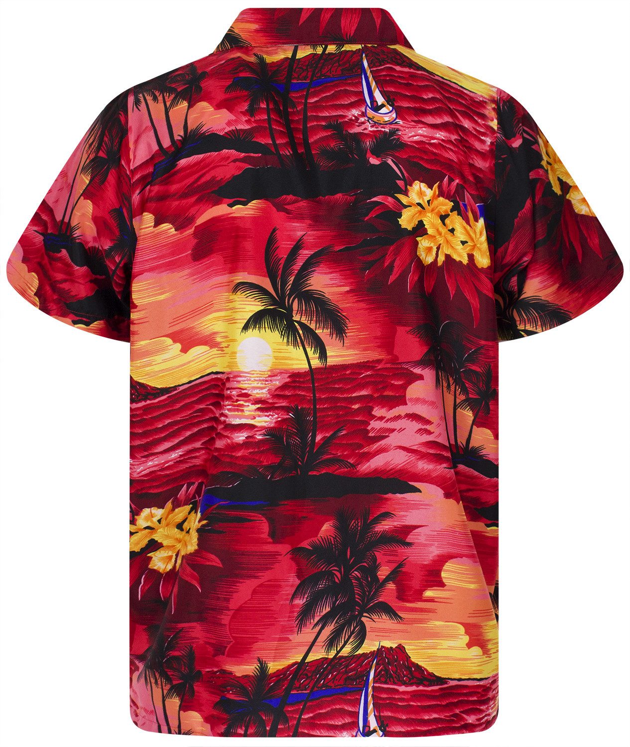 King Kameha Hawaiihemd Surf Übergrößen 7XL-12XL Kurzarm Front-Tasche Stylish Unisex