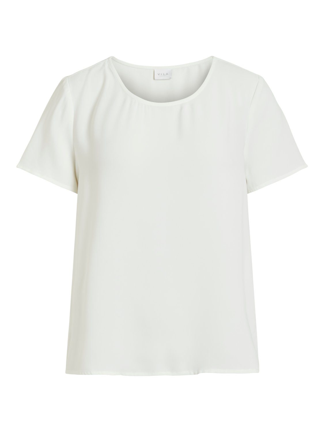 Vila T-Shirt VILA CLothes Damen Shirt Top, kurzarm Cloud Dancer