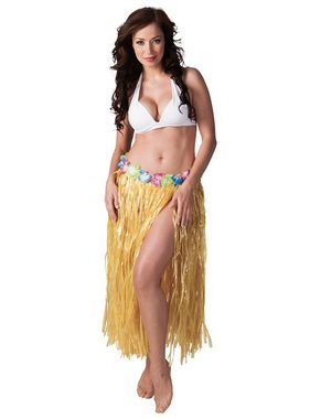 Boland Kostüm Hawaiirock lang (4 Stück), Südsee-Feeling pur: vier bunte Baströcke für die Beachparty