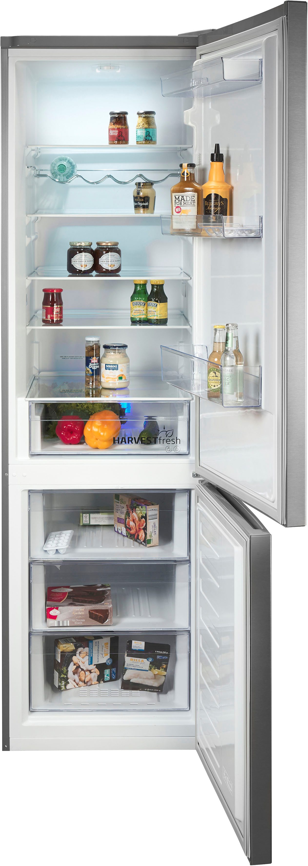BEKO Kühl-/Gefrierkombination RCSA406K60XBN, 202,5 cm hoch, 59,5 cm breit, Kein manuelles Abtauen mehr dank automatischer Abtauung – Bild 4 von 5