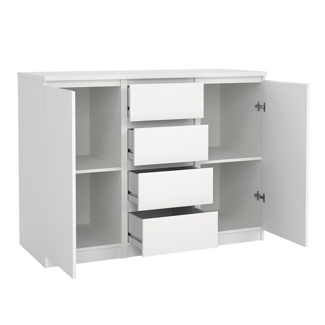 ebuy24 Sideboard Naia Sideboard 2 Türen 4 Schubladen weiß.