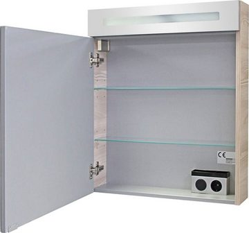 FACKELMANN Spiegelschrank CL 60 - Alaska-Esche Badmöbel Breite 60 cm, 1 Tür