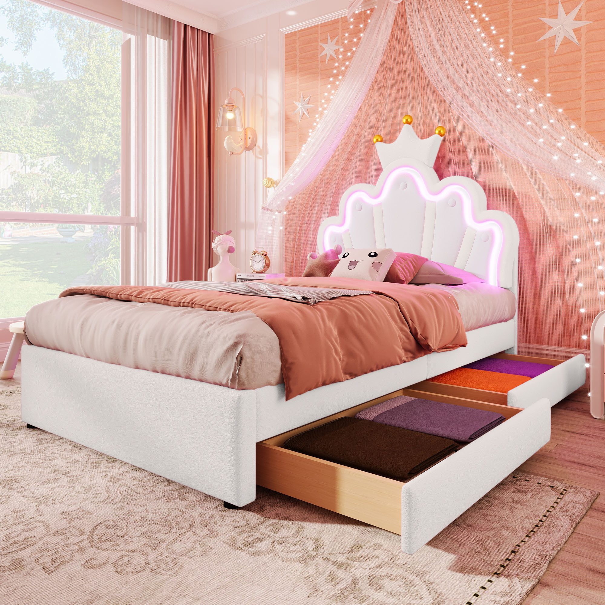 STILVORA Kinderbett 90x200 Polsterbett mit matratze,Bettgestell günstig online kaufen