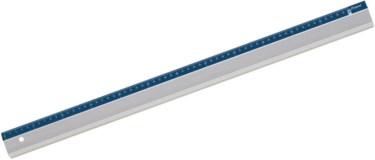 MAPED Lineal Schneidelineal Linea eloxiertes Aluminium 60 cm silber/blau Blister