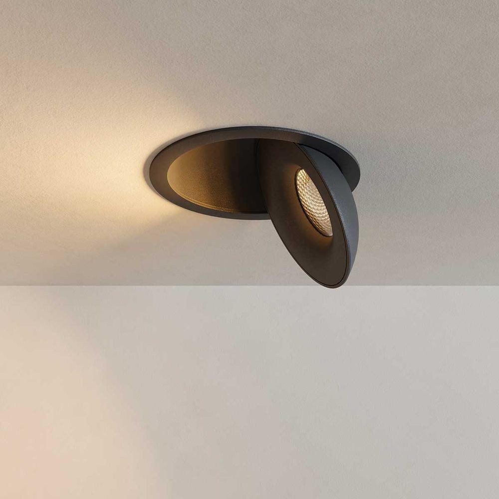 s.luce LED Deckenstrahler Santa Deep schwenkbar & dimmbar Schwarz, Warmweiß günstig online kaufen