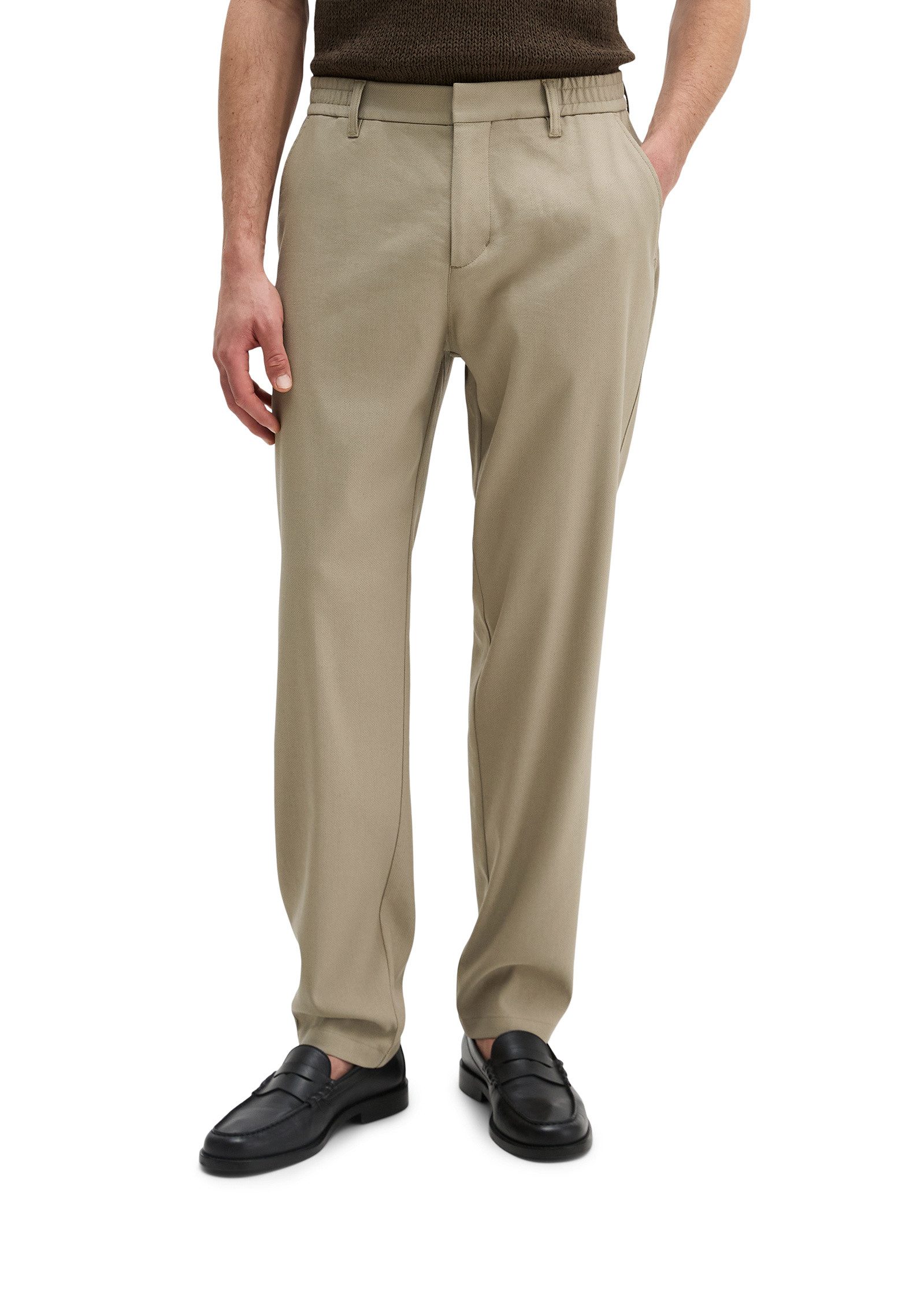 Chinohose aus weichem Funktionsleinen