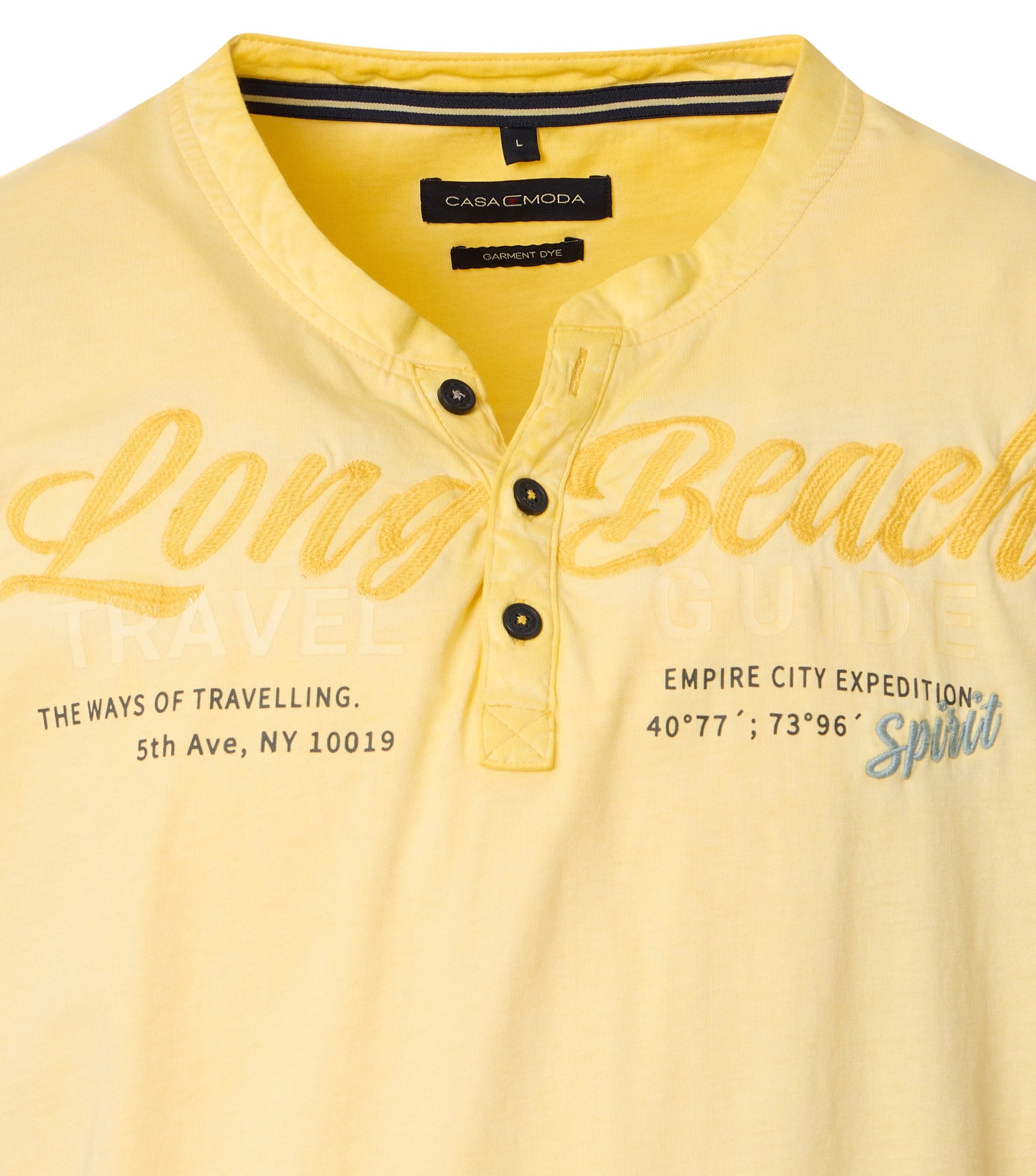 CASAMODA Henleyshirt CASAMODA Henley Print