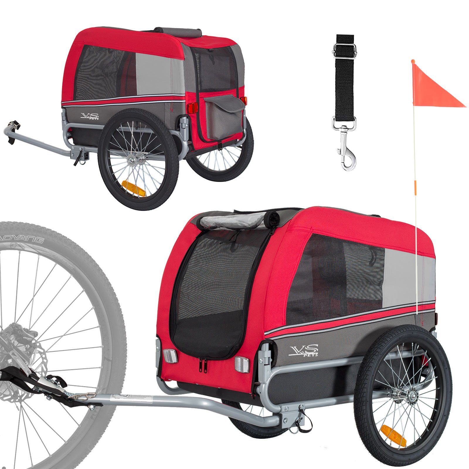 Fahrradhundeanhänger Tiggo VS Pets M Hundeanhänger Fahrradanhänger Hundefahrradanhänger