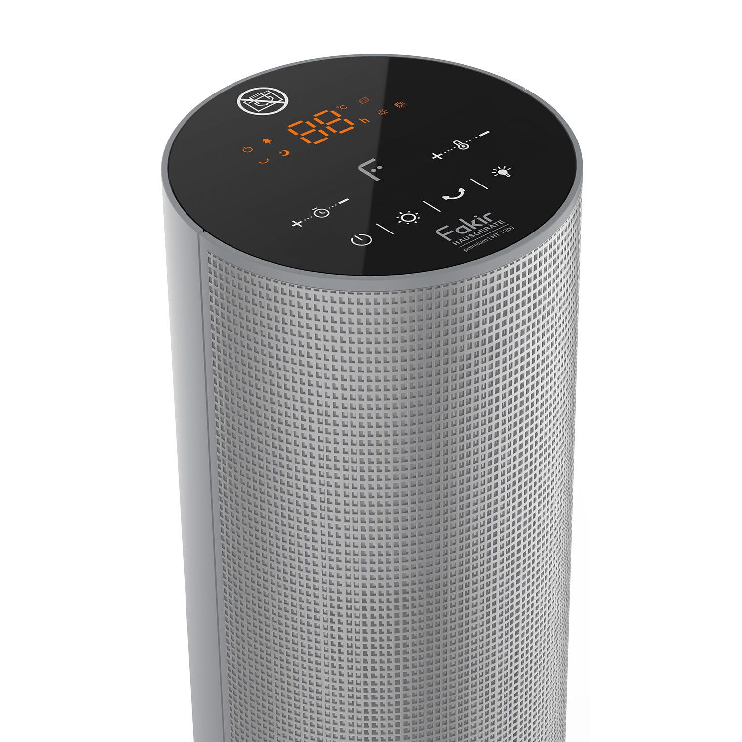 FAKIR Heizlüfter premium HT 1200 Design Turm-Heizlüfter, 2500 W, Kaltluftstufe, Kippsicherung, Überhitzungsschutz, 24h-Timer