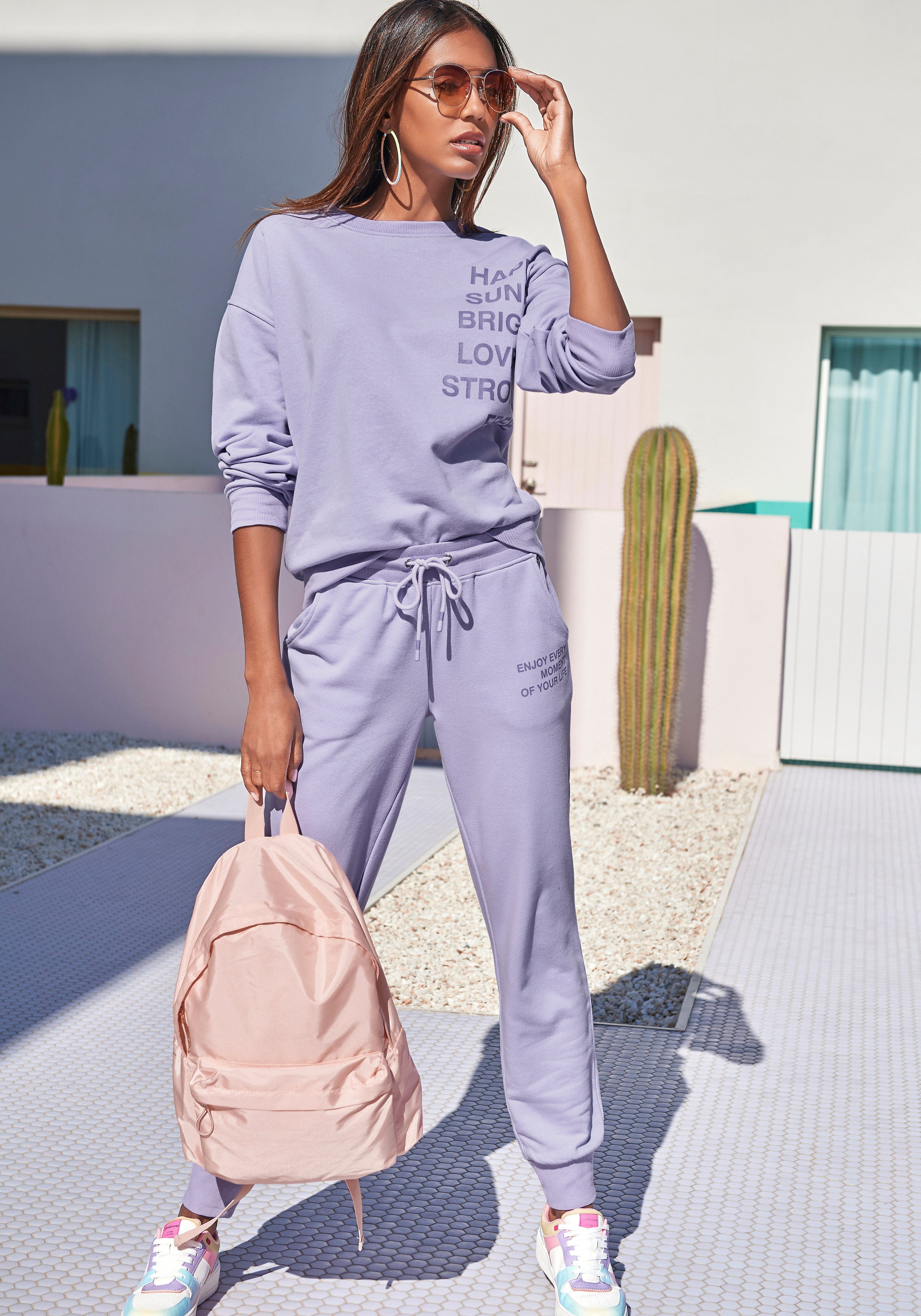 Buffalo Sweatshirt mit Statement Druck, Loungewear