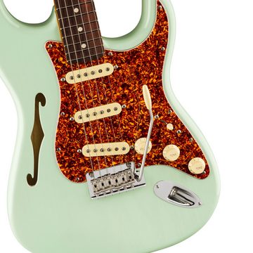 Fender E-Gitarre, American Professional II Stratocaster Thinline RW Transparent Surf G
