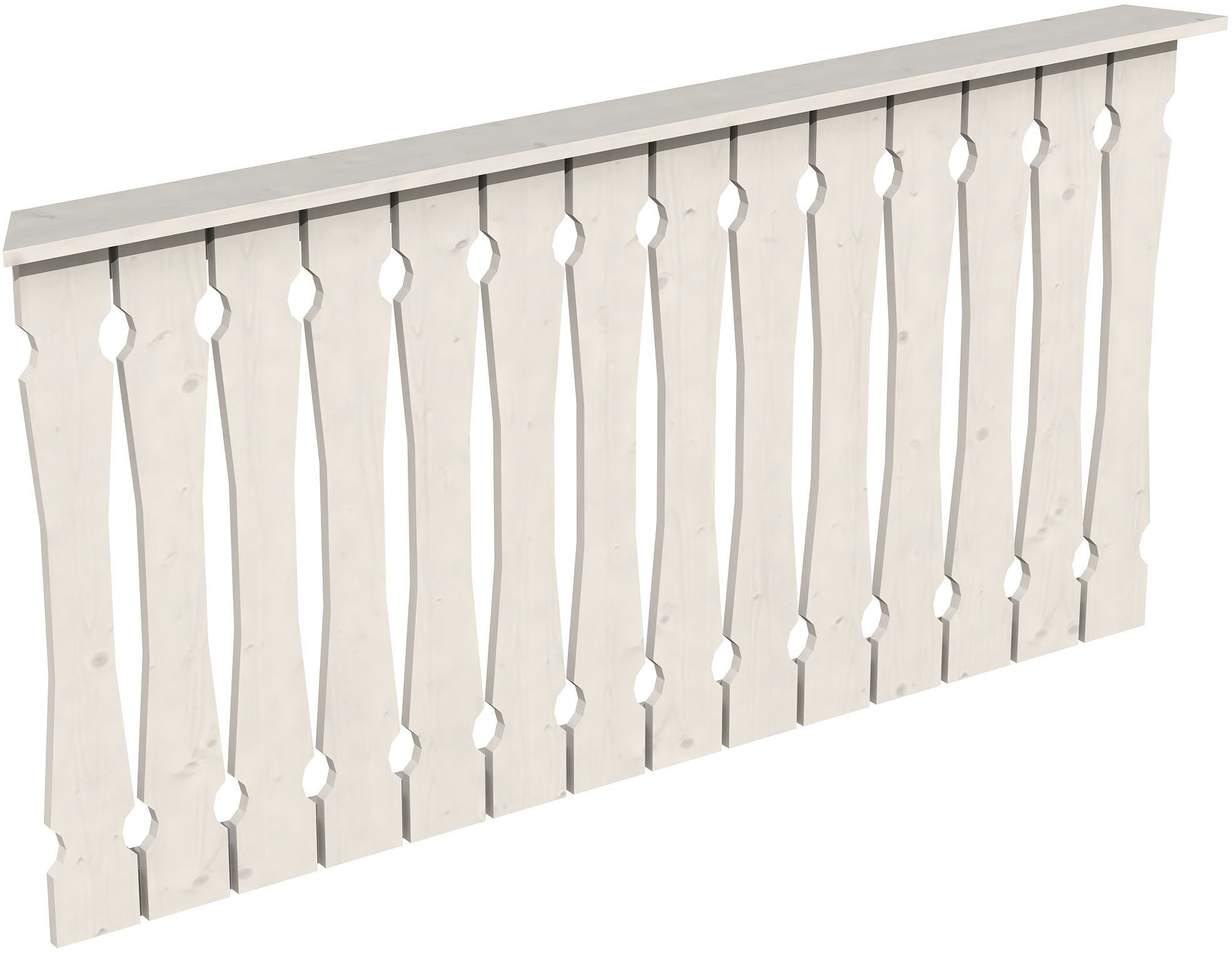 Skanholz Brüstungsgeländer Balkonschalung, 180 cm Länge, 96 cm Höhe