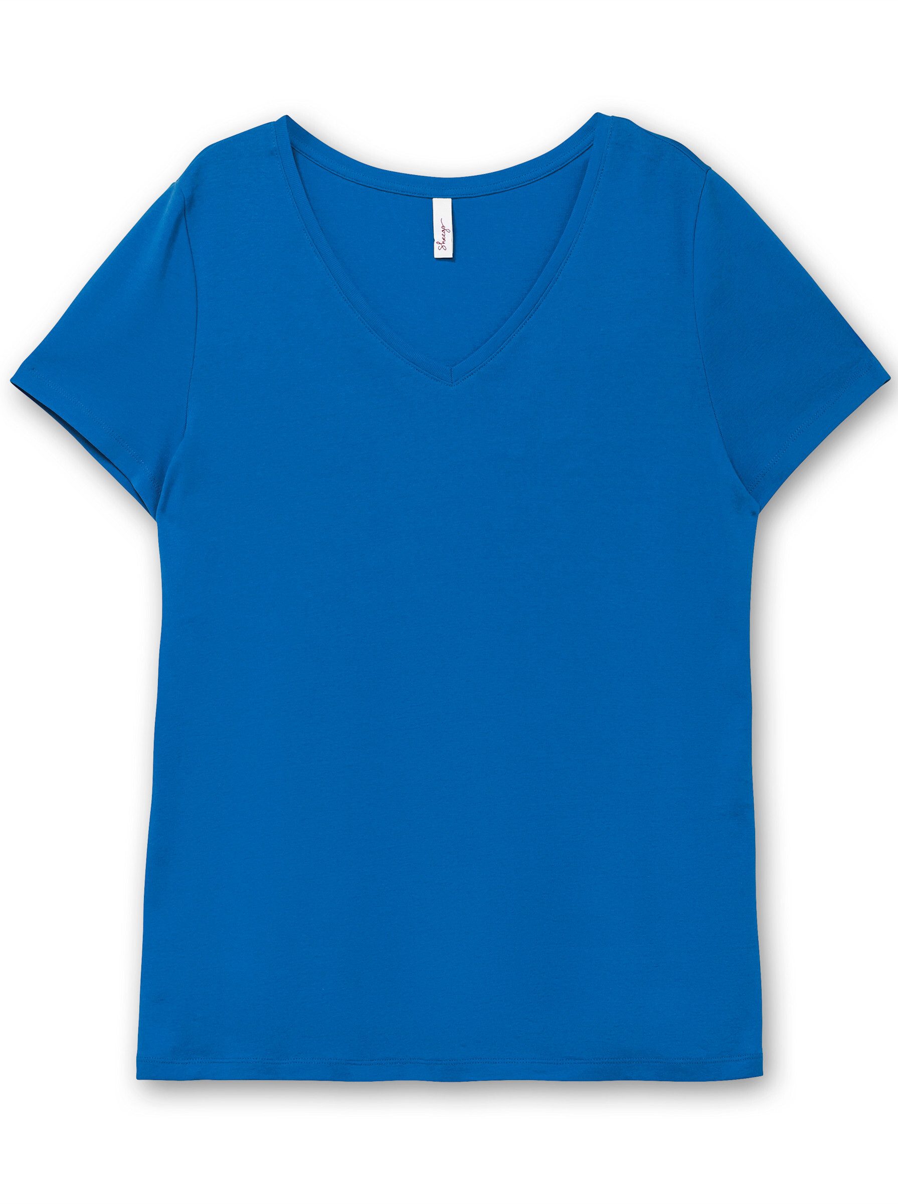 Sheego T-Shirt T-Shirt Kurzarm mit V-Ausschnitt günstig online kaufen