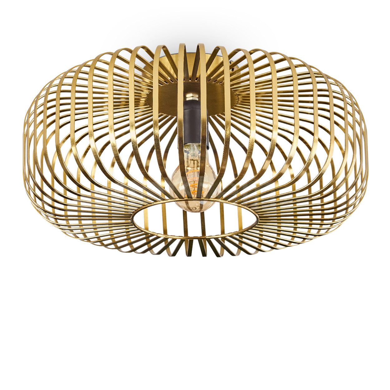 hofstein Deckenleuchte moderne Deckenlampe aus Metall in Messingfarben, ohn günstig online kaufen