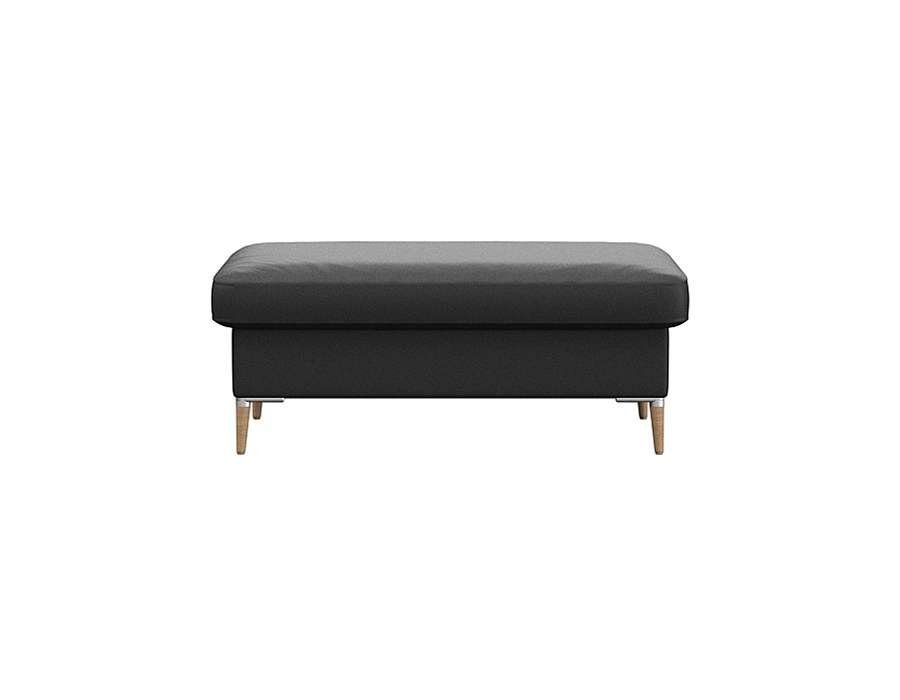 FLEXLUX Pouf Fiore, Kaltschaum, Füße Alu+ Eiche