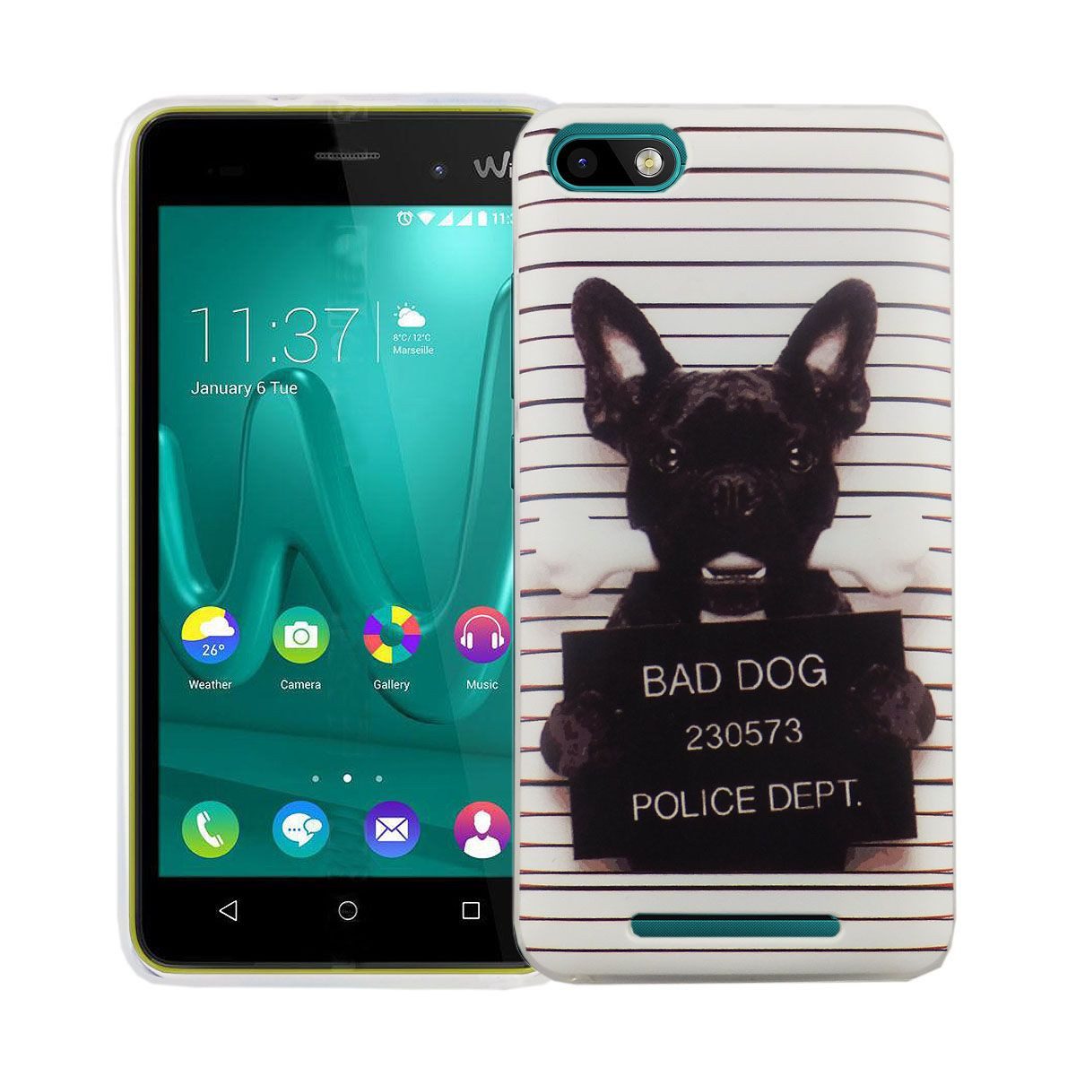 König Design Handyhülle Wiko Lenny 3, Wiko Lenny 3 Handyhülle Bumper Backcover Weiß