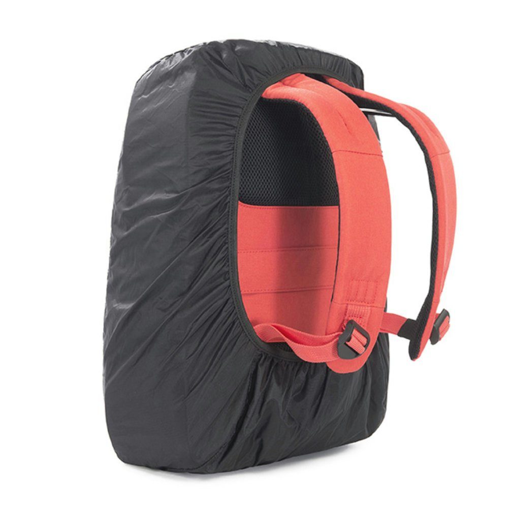 Regenschutz Rucksack Compatto und Schwarz Schirmmütze mit Tucano Zubehörfach,