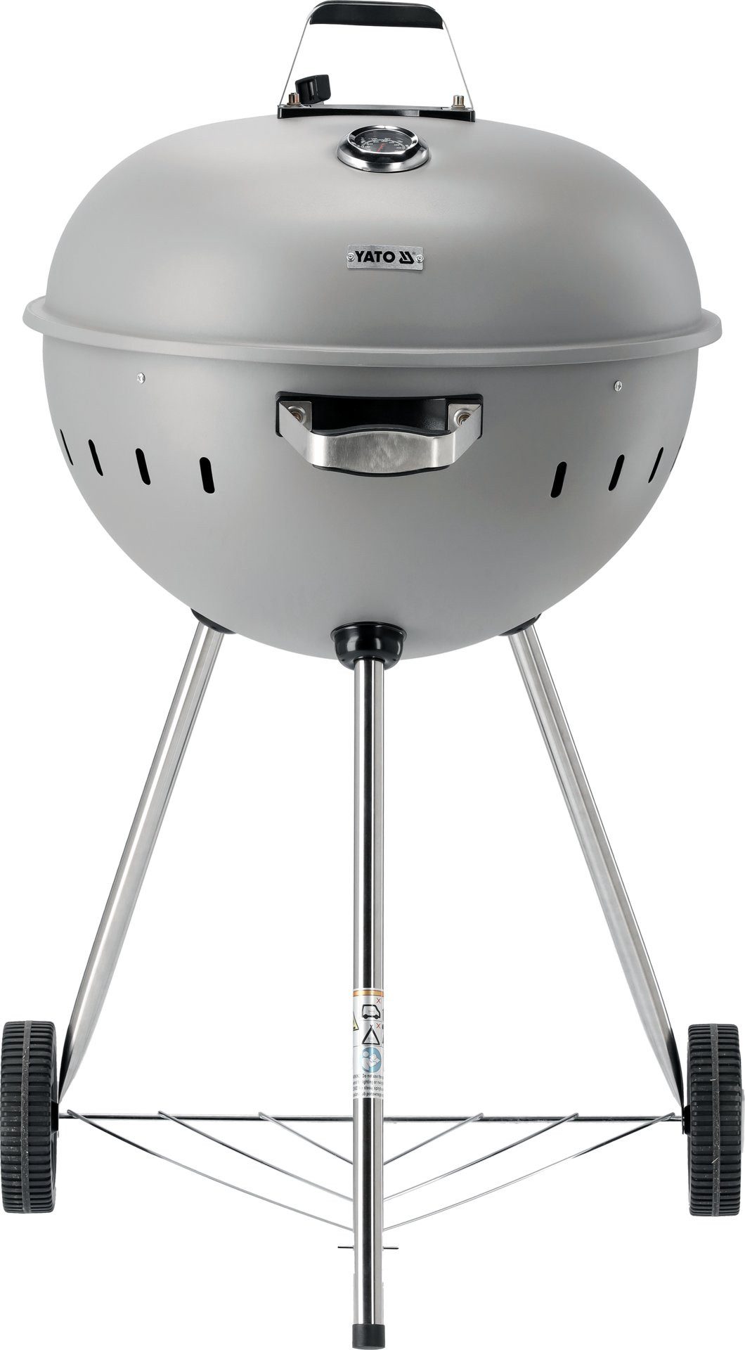 TRIZERATOP Holzkohlegrill Runder Holzkohlegrill, Kugelgrill 54cm mit Thermometer, grau, Runder Holzkohlegrill, Kugelgrill 54cm mit Thermometer, grau, Runder Holzkohlegrill, Kugelgrill 54cm mit Thermometer, grau