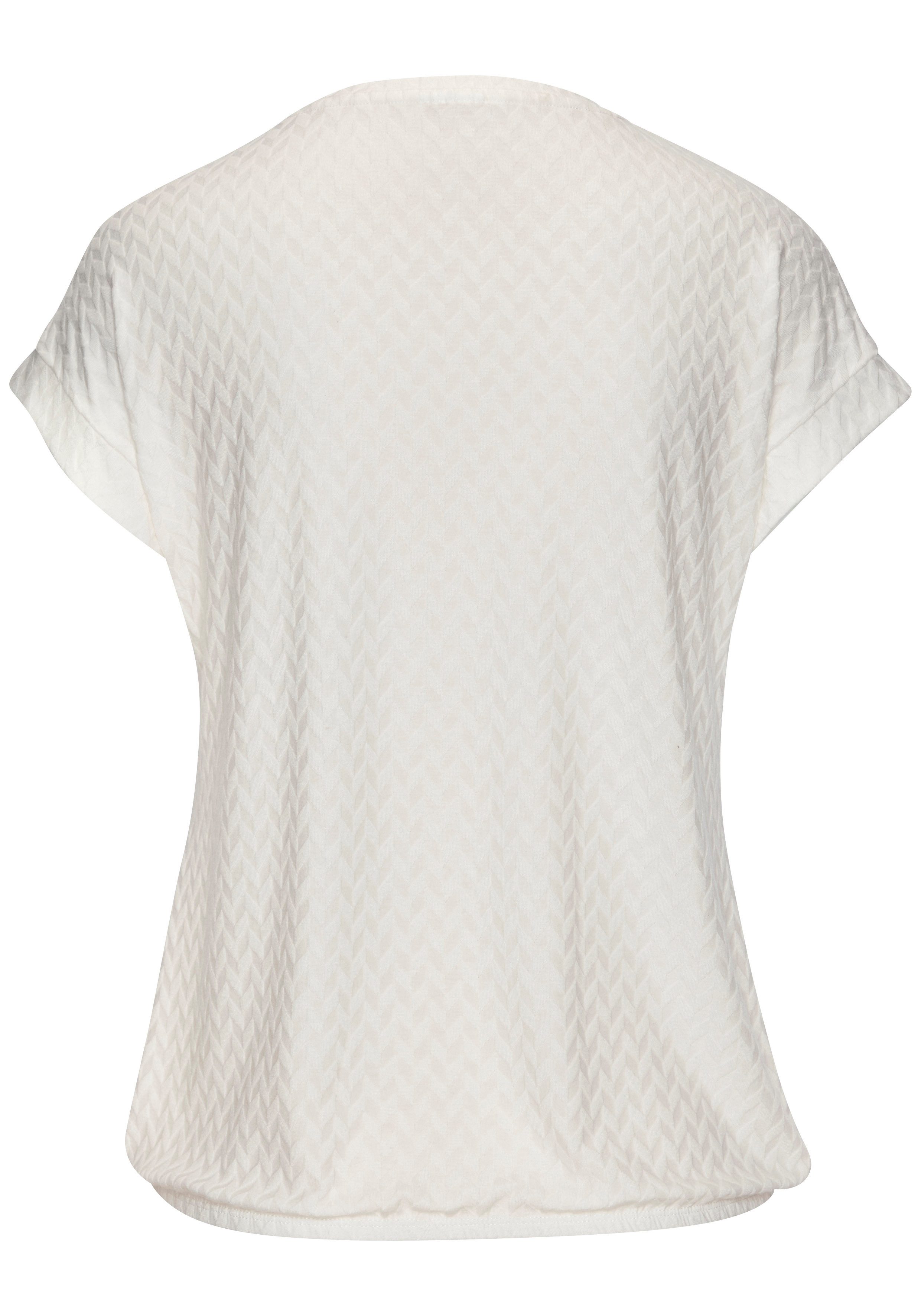 Vivance Kurzarmshirt mit modischem Jacquard-Muster aus hochwertiger Qualität mit Viskose