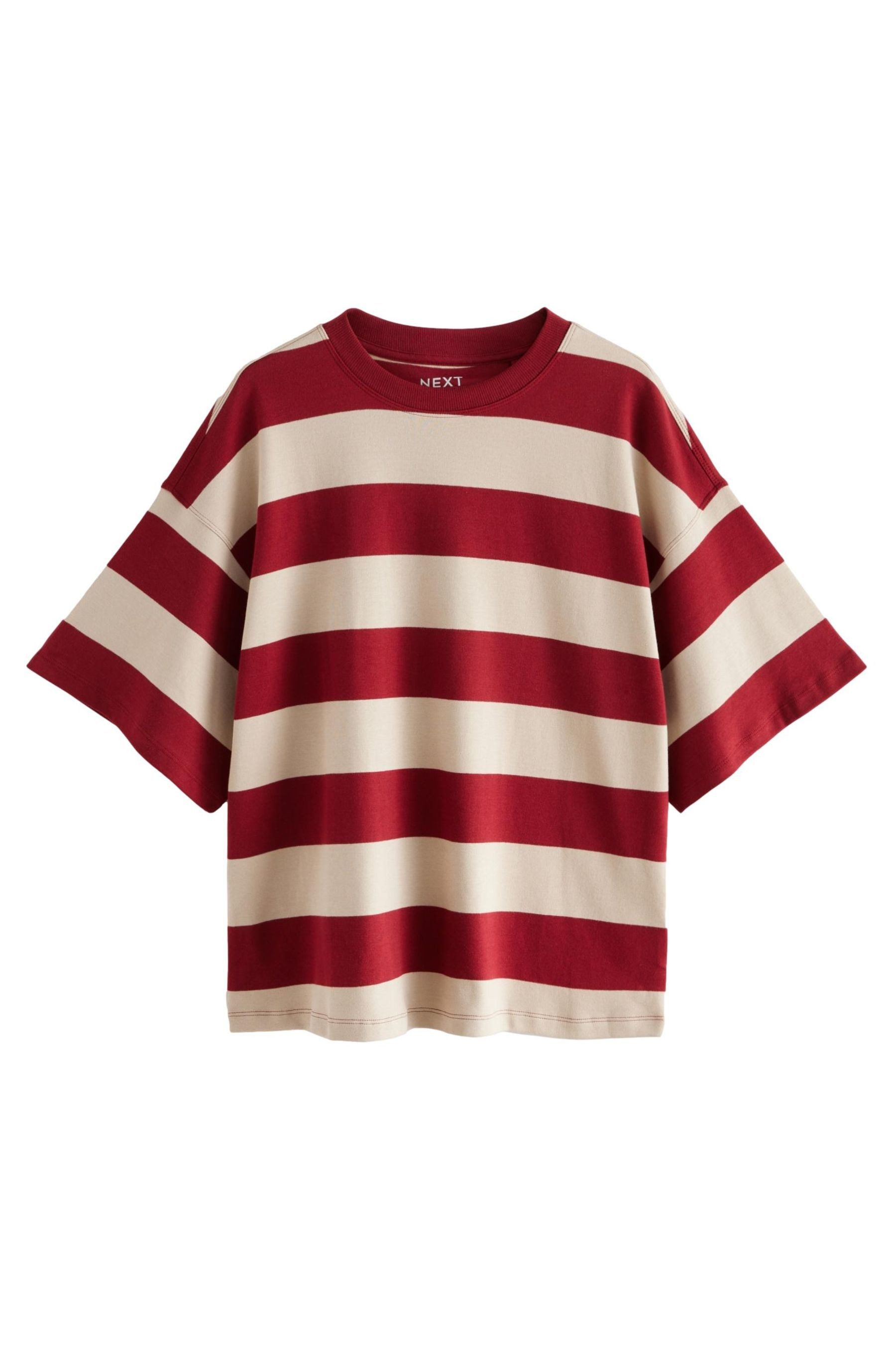 Next T-Shirt Kastiges Relaxed Fit Oversized-T-Shirt, günstig online kaufen
