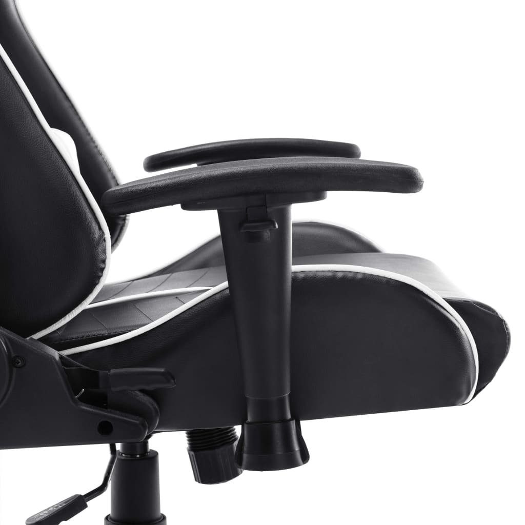 Schwarz und Kunstleder Gaming-Stuhl Bürostuhl vidaXL Weiß