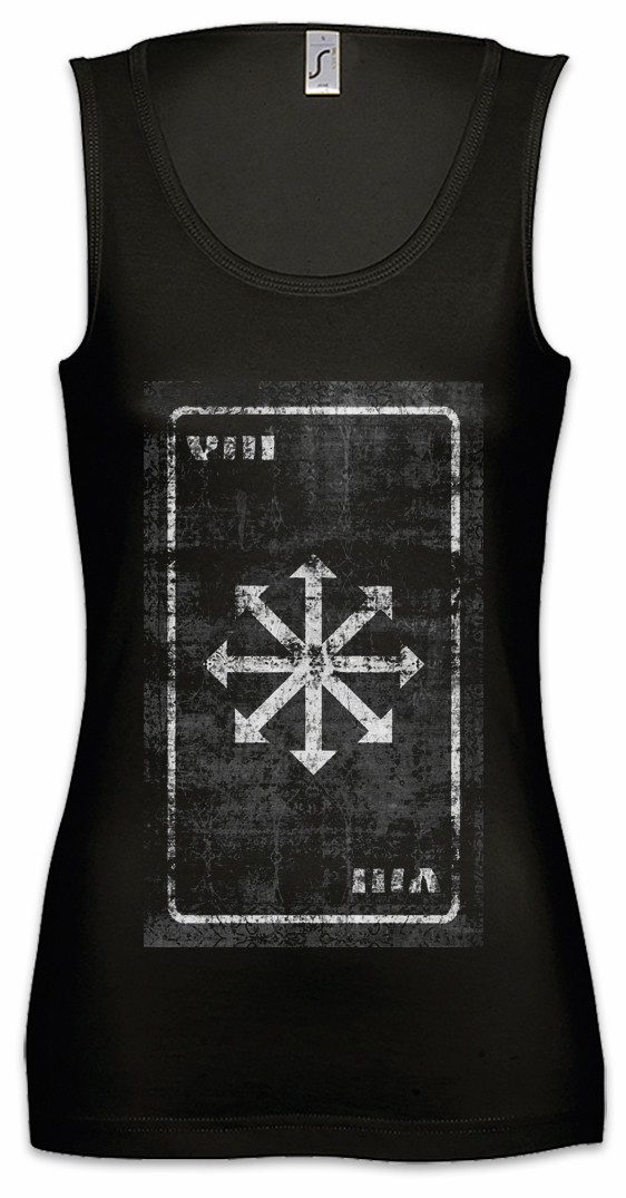Urban Backwoods Tanktop Tarot Chaos Ärmelloses Damen T-Shirt Tarot Karte Karten Card Set Deck Okkultismus Occult Kartenleger Hellseher