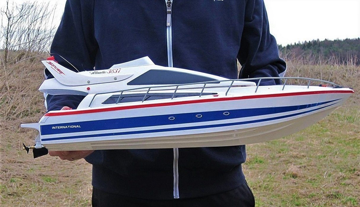 BruKa RC-Boot RC 2,4 Ghz. ATLANTIC YACHT ferngesteuertes Schiff Boot Rennboot RTR