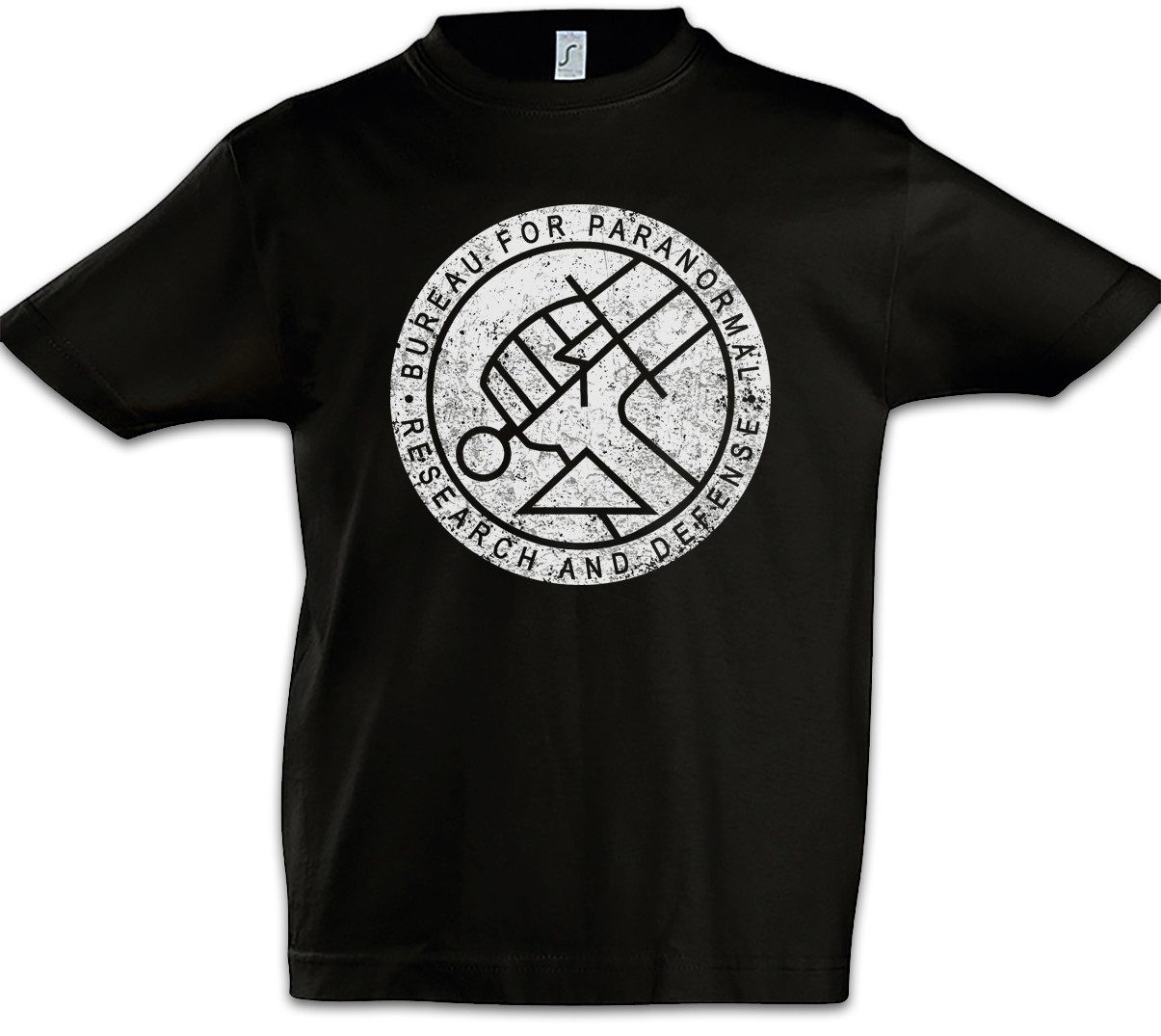 Print-Shirt Bureau For Paranormal Research And Defense Kinder T-Shirt Bprd Hellboy