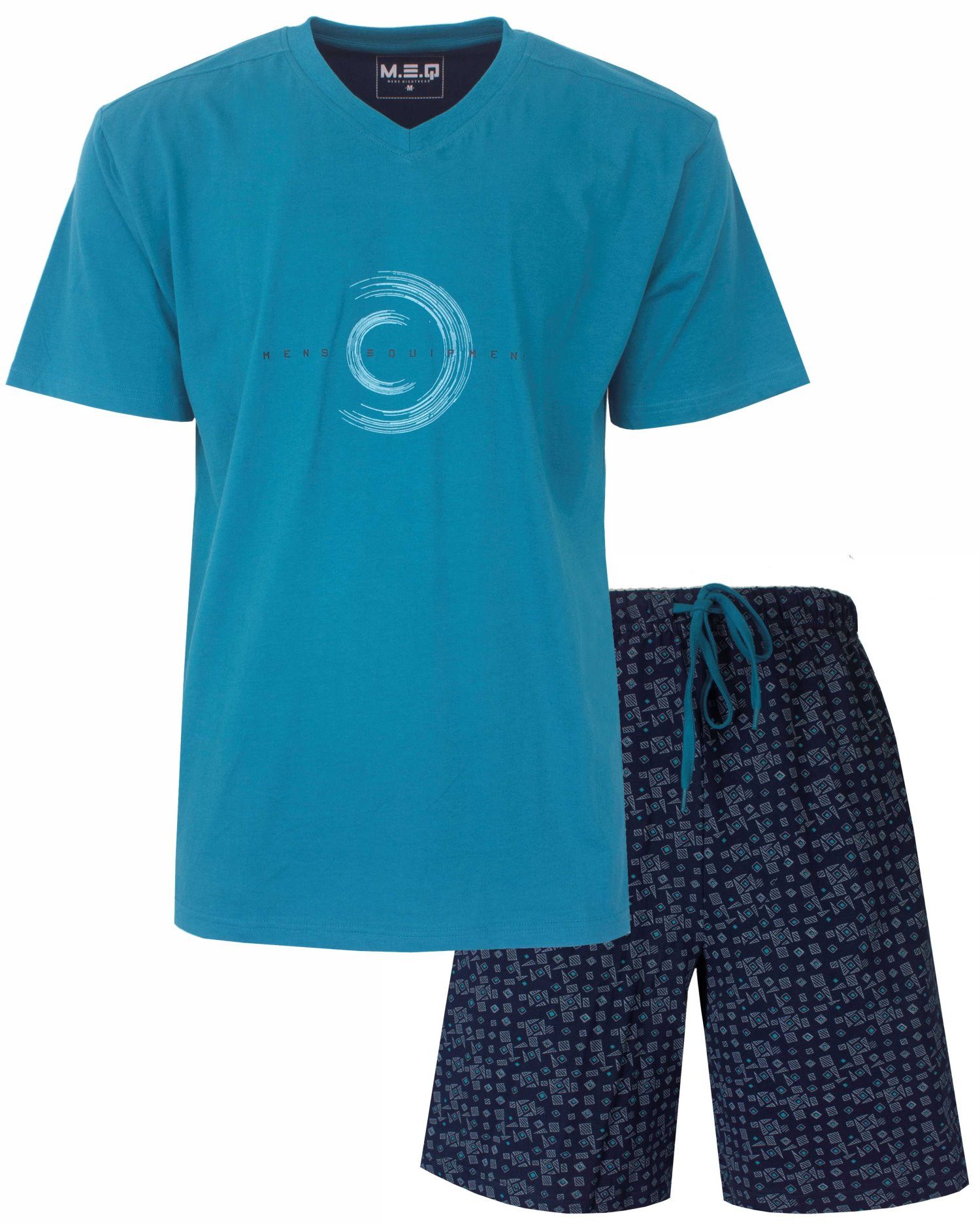 M.E.Q. Shorty Herren Pyjama kurz (2 tlg) Baumwolle günstig online kaufen