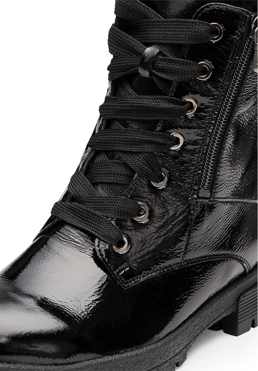 vitaform Damen Stiefeletten Softlackleder Stiefelette