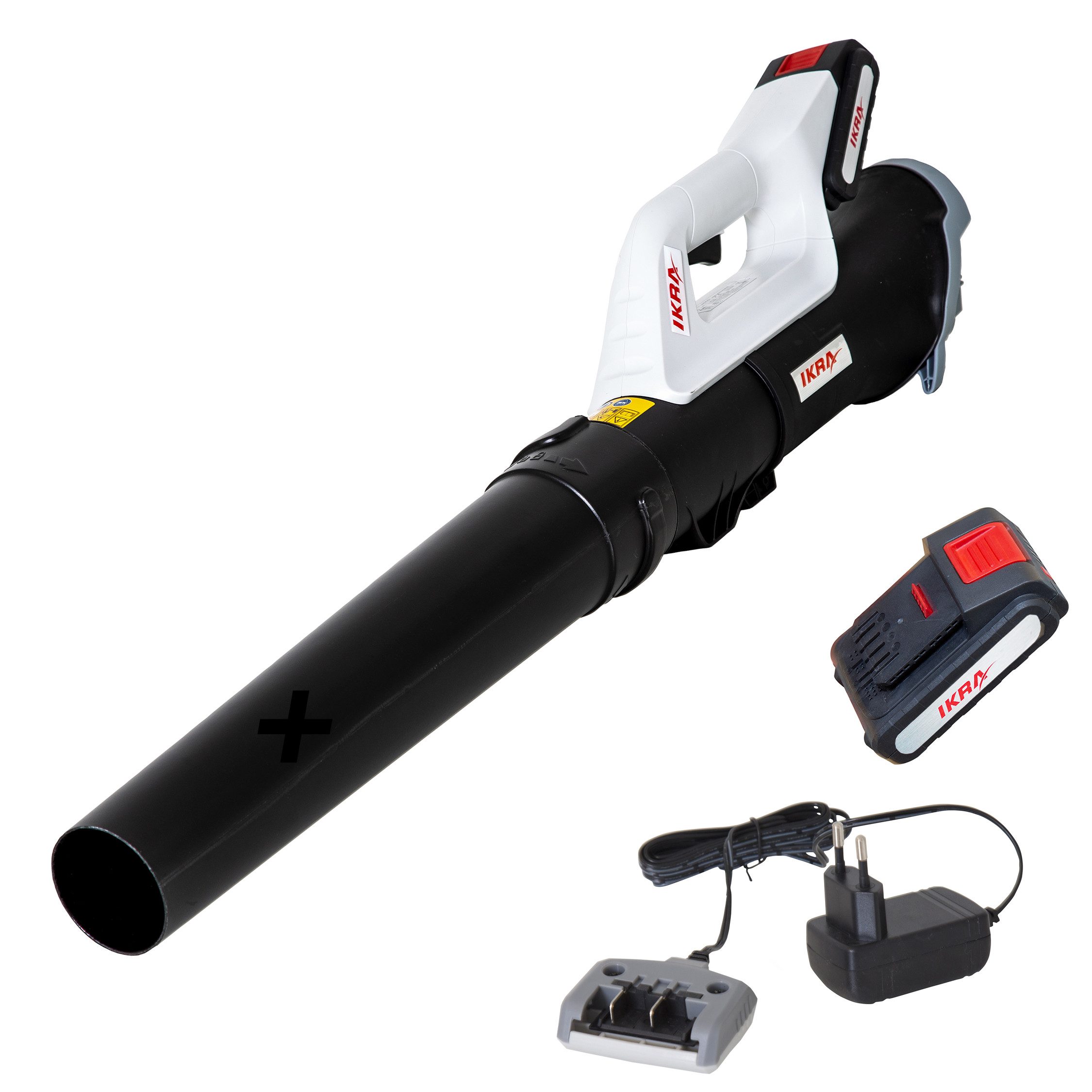ikra GmbH Akku-Laubbläser ICB 20, (inkl. Akku & Ladegerät), Axial-Gebläse, bis zu 150 km/h, besonders leicht (1,8kg)