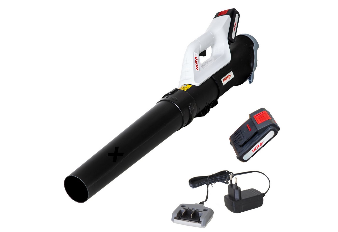 ikra GmbH Akku-Laubbläser ICB 20, (Set, inkl. Akku & Ladegerät), Axial-Gebläse, bis zu 150 km/h, besonders leicht (1,8kg)