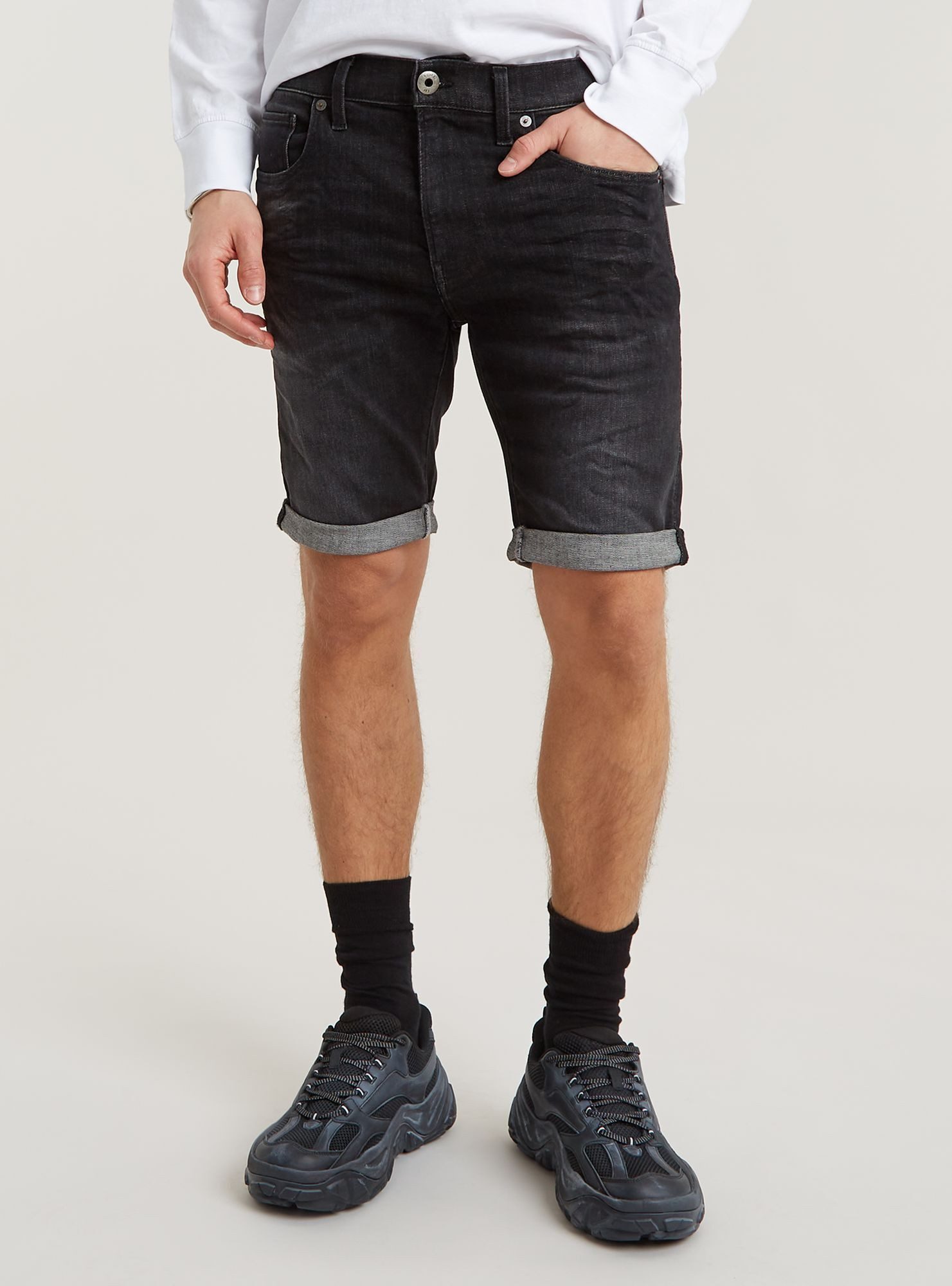 5-Pocket-Hose 3301 Slim Denim Shorts