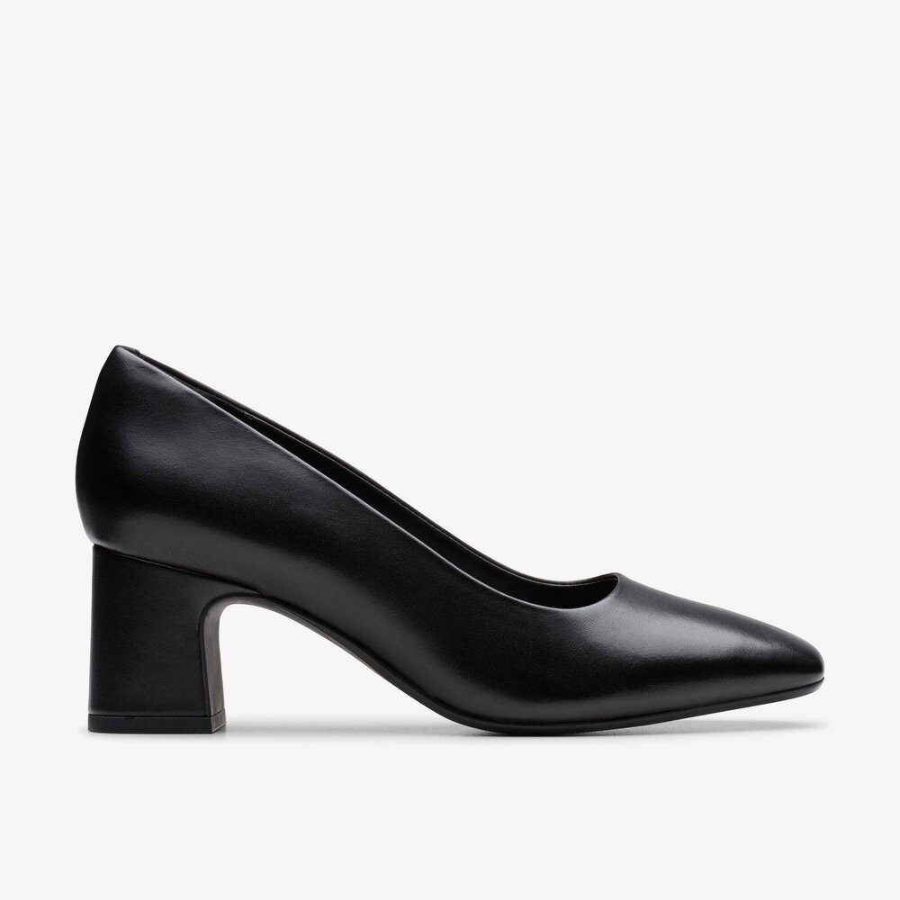 Clarks Clarks - Fernie Court Black Leather - Schwarz Ballerina