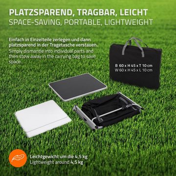 ECD Germany Campingschrank Campingküche Küchenbox Outdoorschrank Faltschrank Faltbar Grau-Schwarz 60x64x45cm Aluminiumgestell tragbar Tragetasche