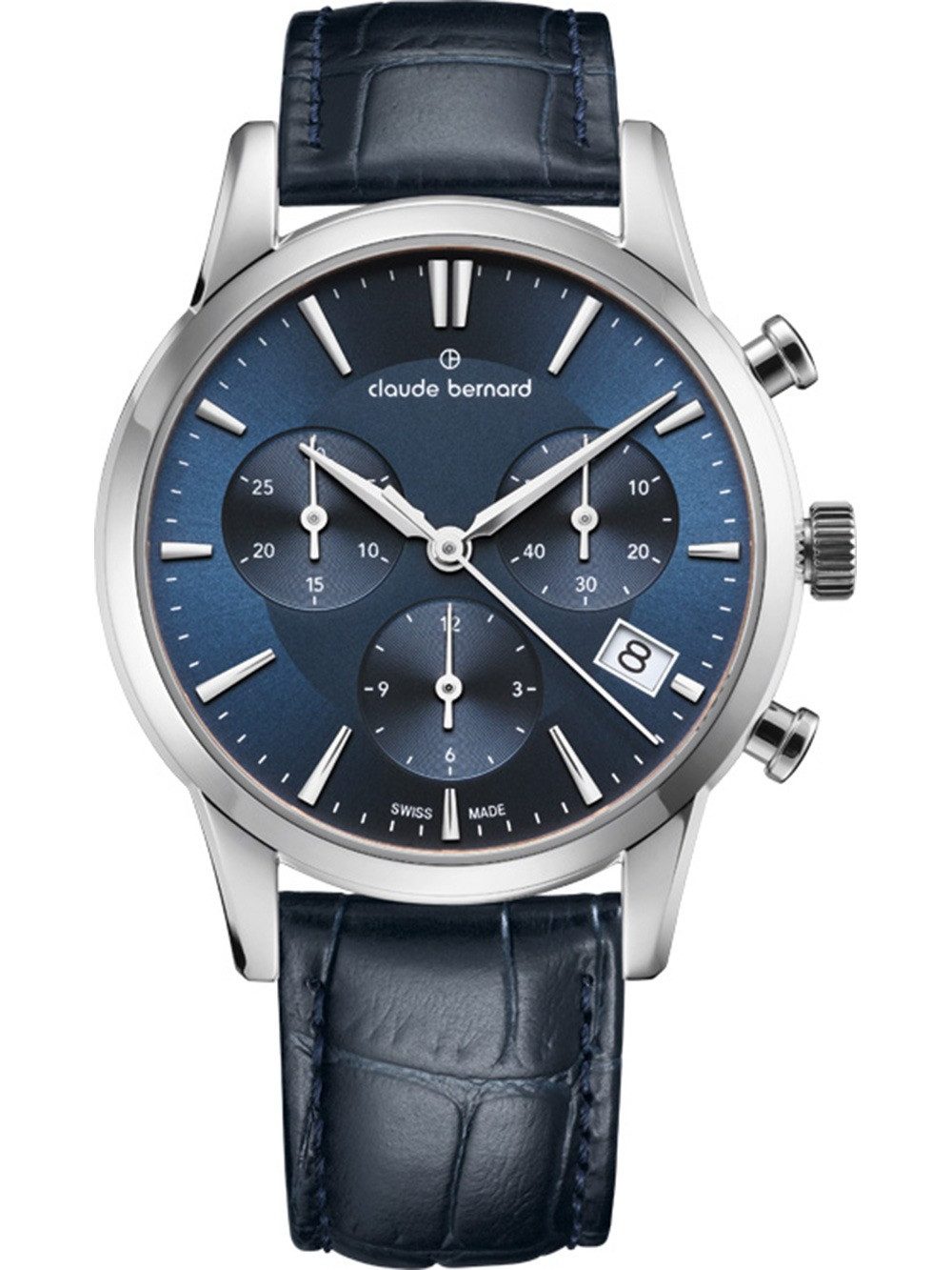 Quarzuhr Claude Bernard 10231-3-BUIN Damenuhr Classic Chronograph 35mm 5ATM Claude Bernard 10231-3-BUIN Damenuhr Classic Chronograph 35mm 5ATM