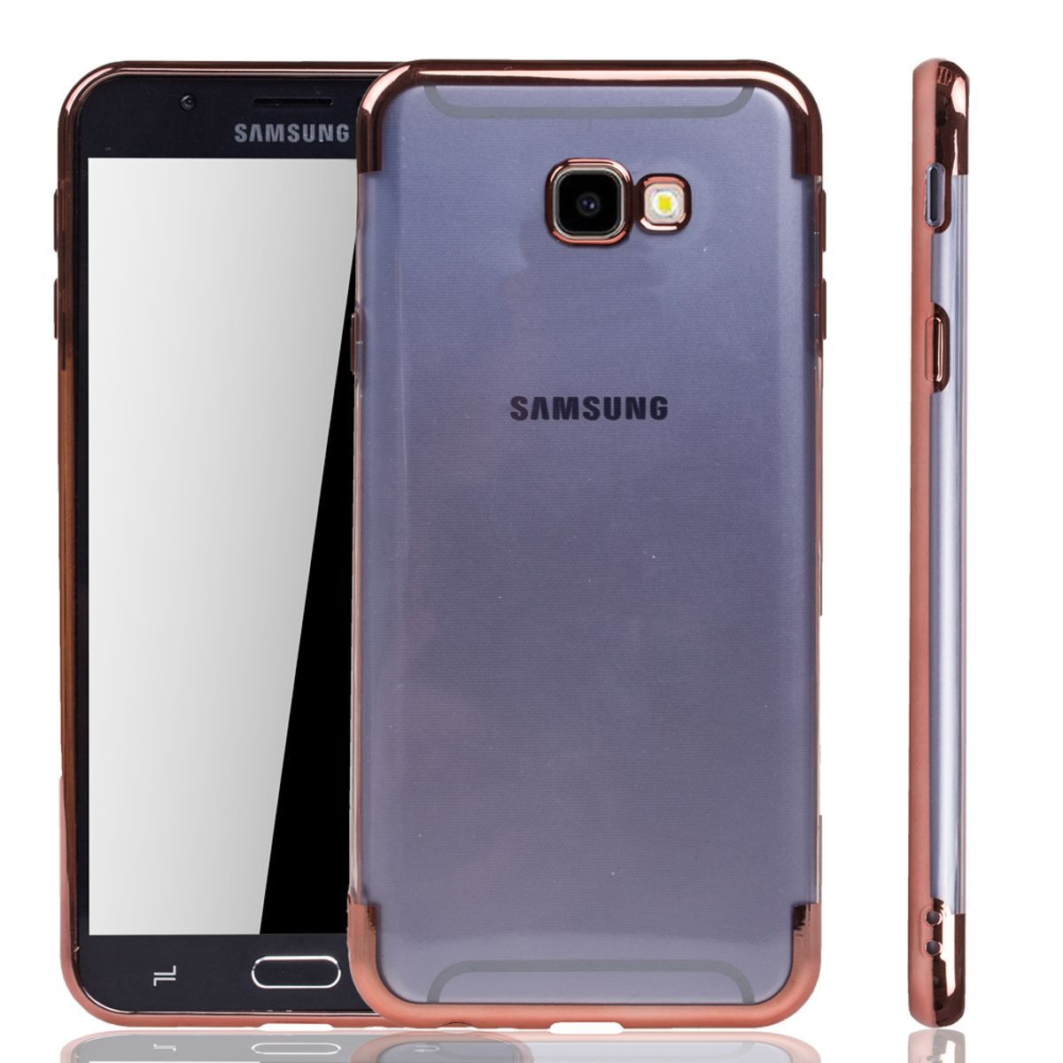 König Design Handyhülle Samsung Galaxy J4 Plus, Samsung Galaxy J4 Plus Handyhülle Bumper Backcover Rosa
